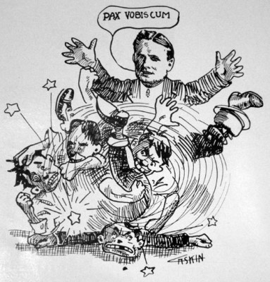 1909 Tyee - Seymour Stone caricature; via Wikimedia Commons