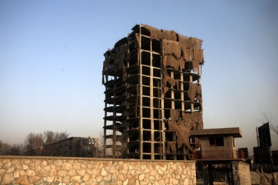 Trosky moderni budovy Afghanistan Foto 3 PRT Logar