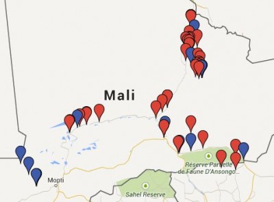 Útoky v Mali 2014; Zdroj The Line of Steel