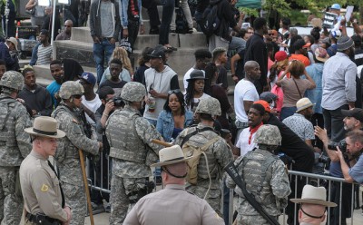 Nasadenie Národnej gardy počas protestov v Baltimore. Foto: Flickr The National Guard