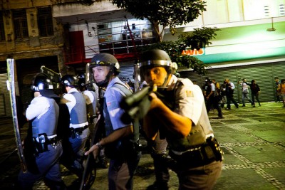 Zásah proti demonstraci v São Paulo. Foto: Flickr
