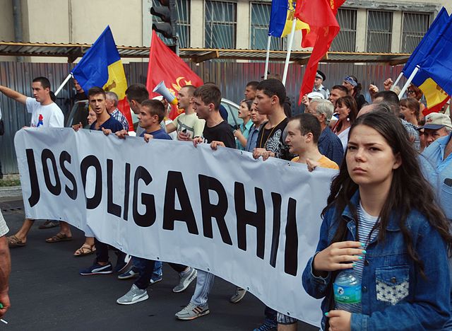 Moldavské protesty září 2015. Foto: Wikimedia Commons
