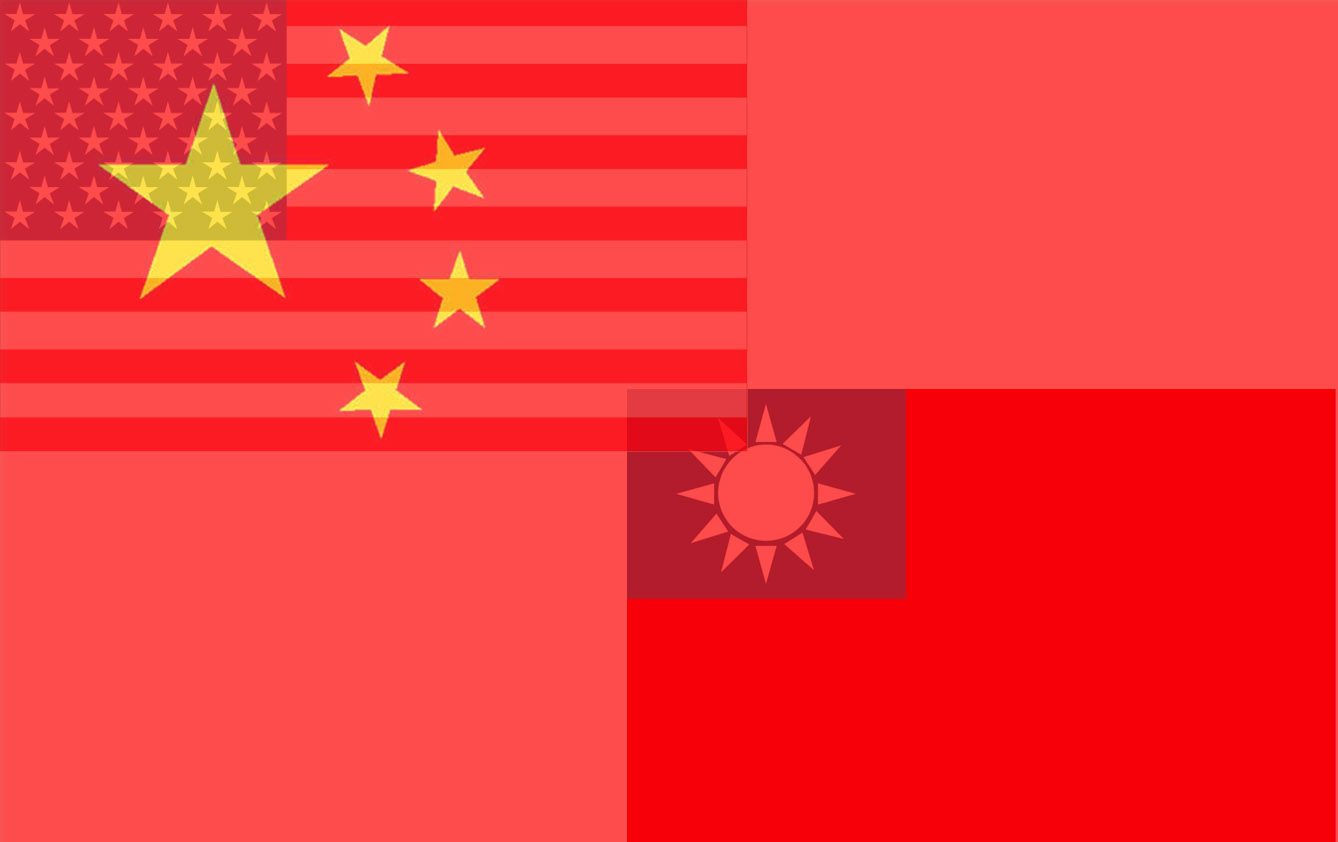 Cina_USA_Taiwan_vlajky
